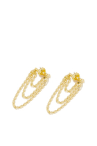 Chandelier Drop Earrings, Gold-Plated Brass